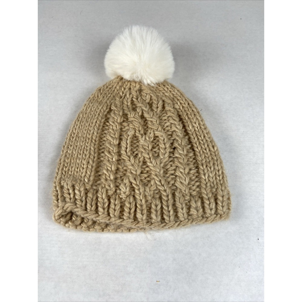 The Blueberry Hill Knit Beanie Pom Kaki, Size Mes (2-10ys)
